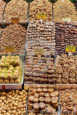 Dried Fruit and Nuts Stock Photo