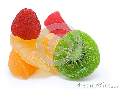 Dried fruits . Candied fruit Stock Photo