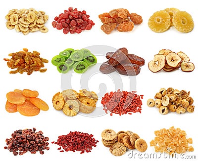 Dried fruits collectio Stock Photo