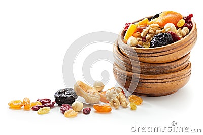 Dried fruits and nuts Stock Photo