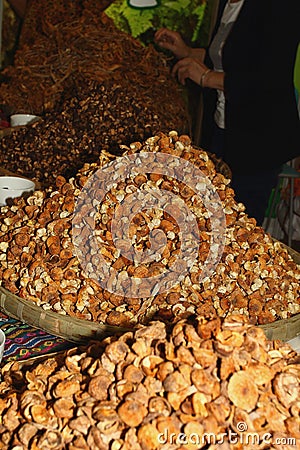 Dried fungus and dried mushroom Stock Photo