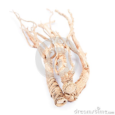 Dried ginseng Stock Photo