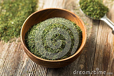 Dried Green Organic Dill Spice Stock Photo