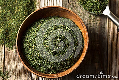 Dried Green Organic Dill Spice Stock Photo