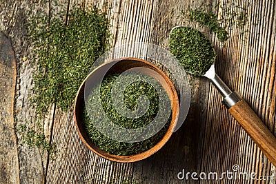 Dried Green Organic Dill Spice Stock Photo