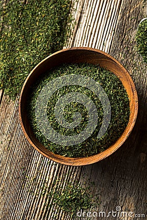 Dried Green Organic Dill Spice Stock Photo