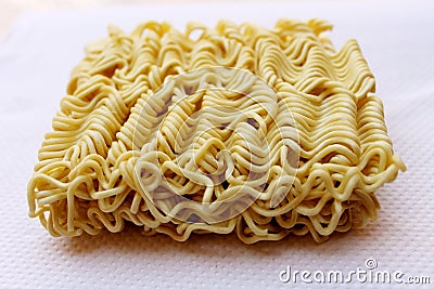 Dried instant noodles Stock Photo