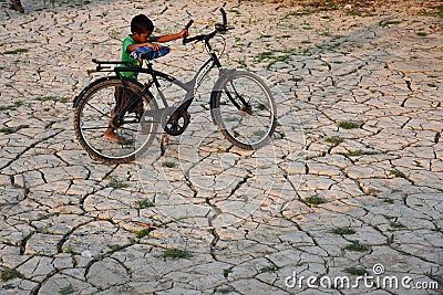 Dried Land Editorial Stock Photo