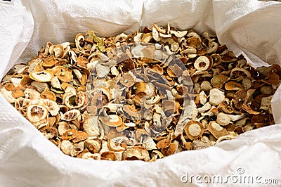 Dried lemon peel food ingredients theme Stock Photo