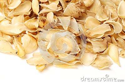 Dried lily bulbs Stock Photo