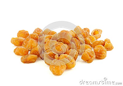 Dried Longan Fruit on white Stock Photo