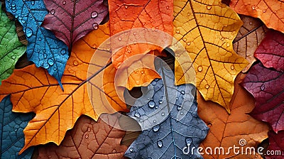 The Dried Maple Leaf Close Up Stock Photo