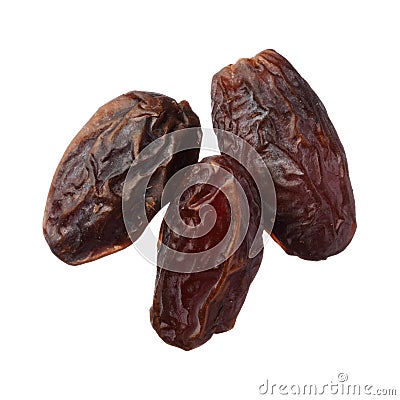 Dried medjool dates isolated on white background Stock Photo