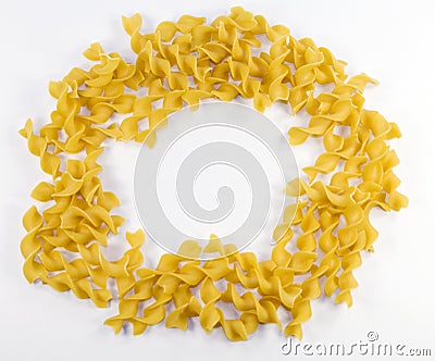 Dried noodles in circle Stock Photo