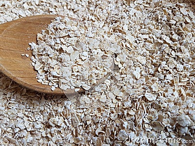 Dried oat flakes healhy food natural vegetarian background Stock Photo
