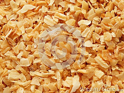 Dried onion flakes Stock Photo