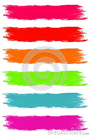 Dried Paintbrush Strokes Stock Photo