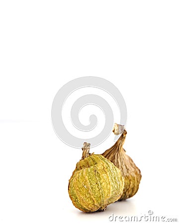 Dried Panache fig on white Stock Photo