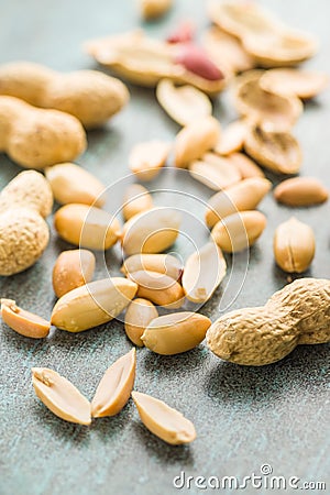 The dried peanuts Stock Photo