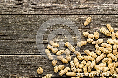 The dried peanuts Stock Photo