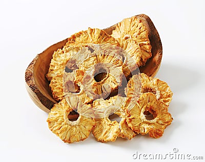 Dried pineapple rings Stock Photo