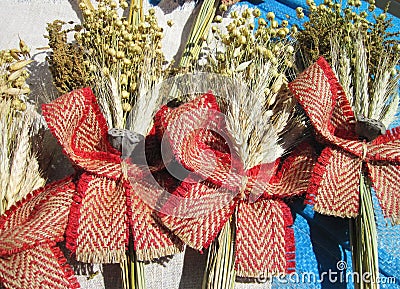 Dried plant bouquet Stock Photo