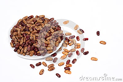 Dried Red Beans In A White Bowl Stock Photo