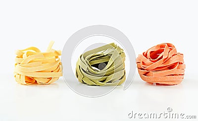 Dried ribbon pasta Stock Photo