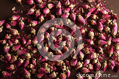 Dried rose buds Stock Photo