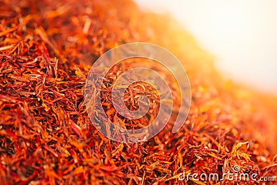 Dried Safflower flower herb Stock Photo