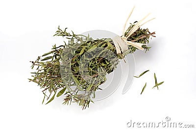 Dried savory Stock Photo