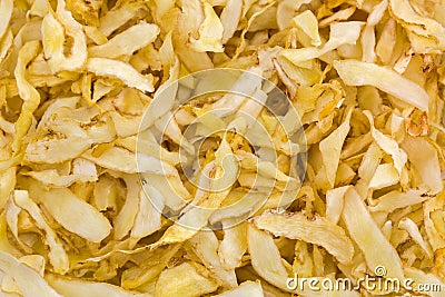 Dried sliced Solomon`s Seal Rhizome, Polygonatum Root used in t Stock Photo