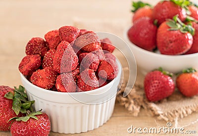 dried strawberry snack Stock Photo