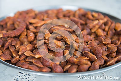 Dried tamarind peeled Stock Photo