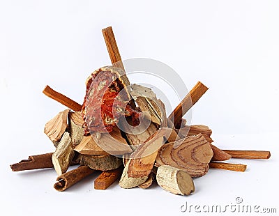 Dried Thai Herbs Stock Photo