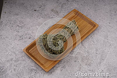 Dried thyme bunch concept photo Stock Photo
