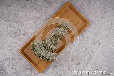 Dried thyme bunch concept photo Stock Photo