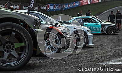 Drift Car on the Race Track Editorial Stock Photo