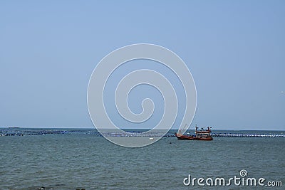 Drift fishing vessels at sea, Boats, fishing boats Stock Photo