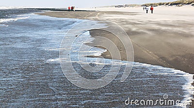 Drift-sand over Ameland Island, Netherlands Editorial Stock Photo