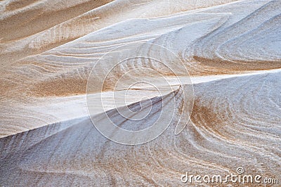 Drifted Snow and Sand Stock Photo