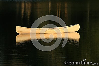 Drifting canoe Stock Photo