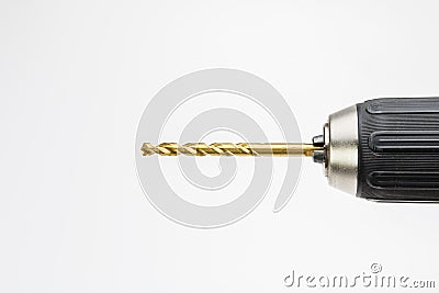 Drill Bit and Chuck Stock Photo