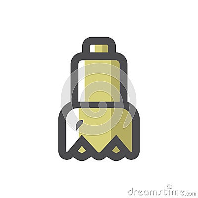 Drill Bit drilling equipment Vector icon Cartoon illustration Vector Illustration