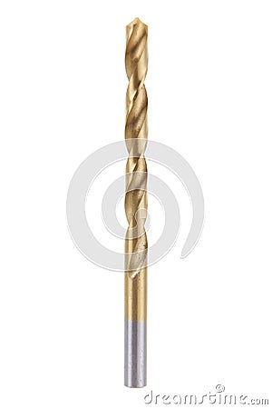 Drill bit isolated on white with clipping path Stock Photo