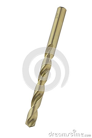 Drill bit metal bronze/silver color Stock Photo