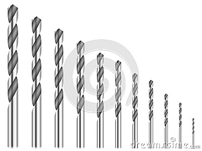 Drill bits Vector Illustration