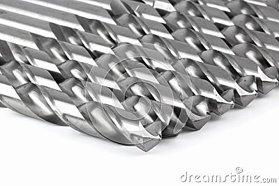 Drill bits for steel,wood Stock Photo