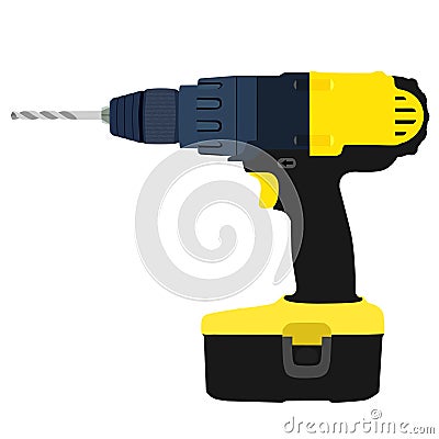 Drill driver Vector Illustration