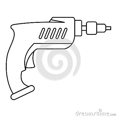 Drill icon outline Vector Illustration